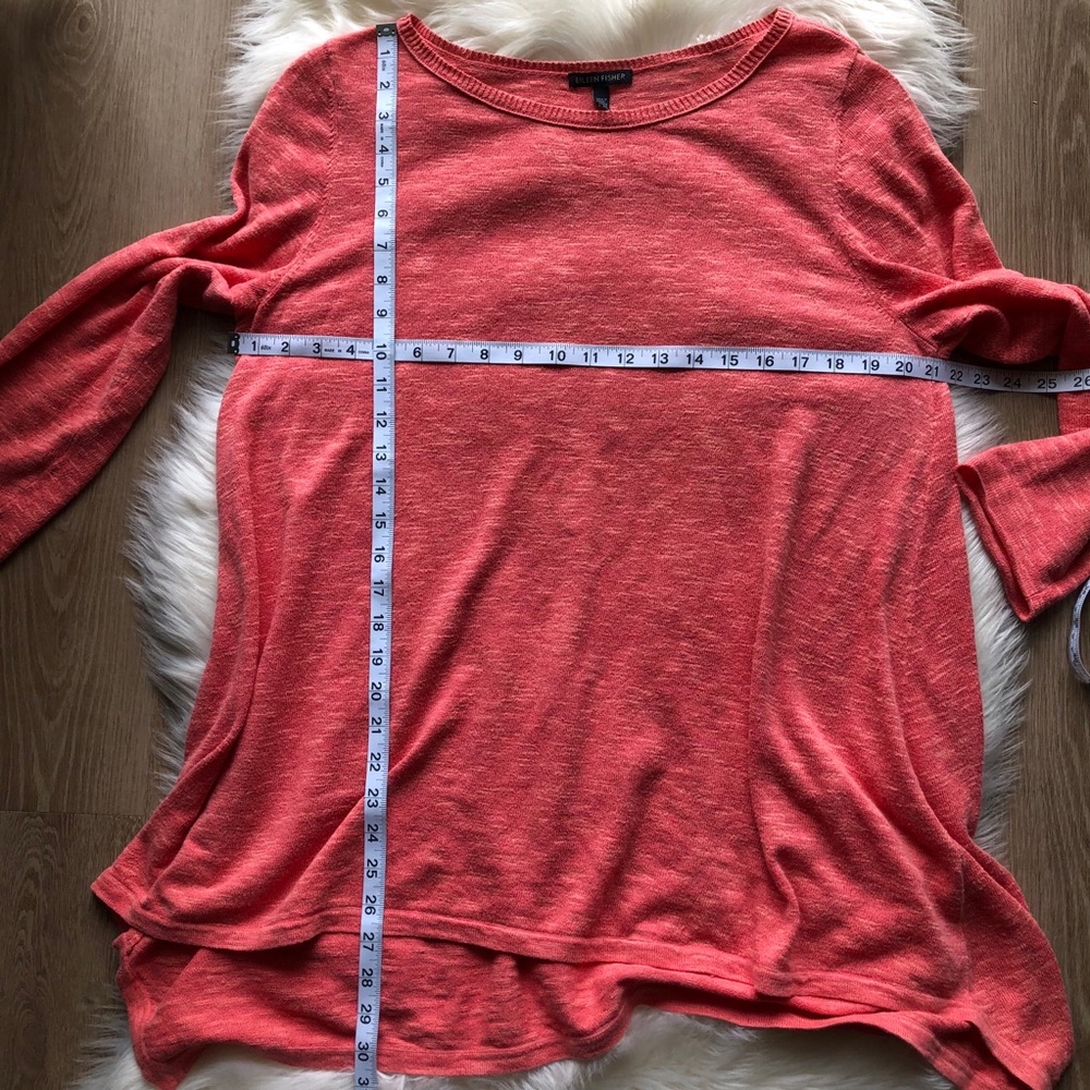 Eileen Fisher Organic Linen/Cotton Bateau Neck, size L - Picture 3 of 6